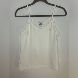 Lacoste vintage Y2K EUC white tank top Size 44